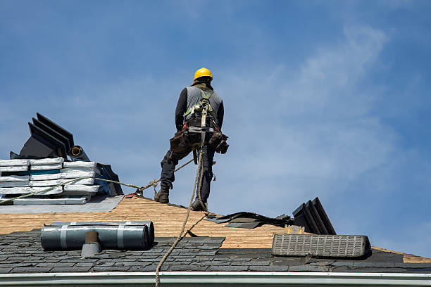 Professional Roofing technician working in Alma, MO